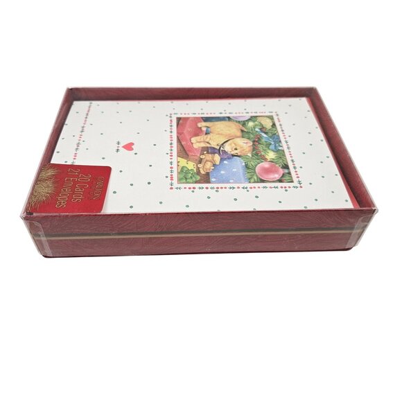 Carlton Cards Christmas Boxed Set of 18 Envelopes Cat Holiday Greeting Vintage - Picture 9 of 10